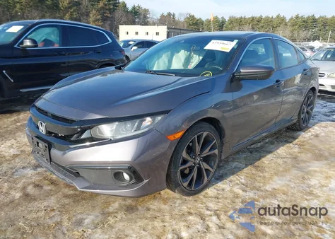 2019 Honda Civic Sport z USA, uszkodzony, nr VIN 2HGFC2F80KH547196